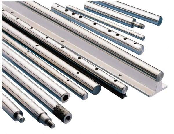 Thomson Industries - 1" Diam, 4' Long, Chrome Plated Steel Standard Round Linear Shafting - 60-65C Hardness, .7495/.7490 Tolerance - Caliber Tooling