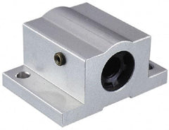 Thomson Industries - 1-1/2" Inside Diam, 3880/7760 Lbs. Dynamic Capacity, Closed Twin Pillow Block Linear Bearing - 3-1/4" Overall Height x 4-3/4" Overall Width - Caliber Tooling