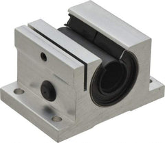 Thomson Industries - 5/8" Inside Diam, 620/1240 Lbs. Dynamic Capacity, Open Single Pillow Block Linear Bearing - 1.44" Overall Height x 2-1/2" Overall Width - Caliber Tooling