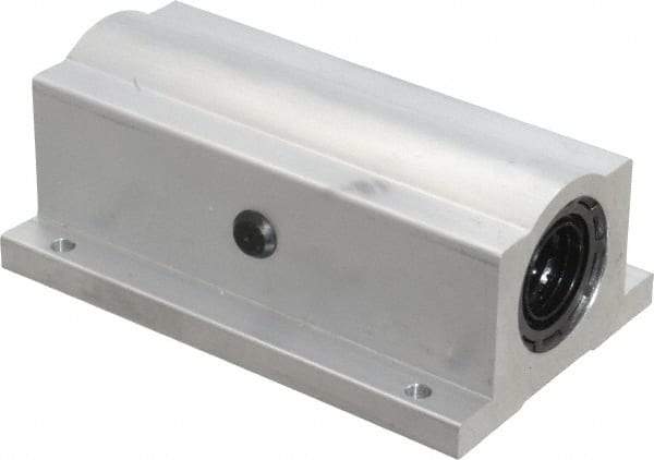 Thomson Industries - 3/4" Inside Diam, 1130/2260 Lbs. Dynamic Capacity, Closed Twin Pillow Block Linear Bearing - 1-3/4" Overall Height x 2-3/4" Overall Width - Caliber Tooling