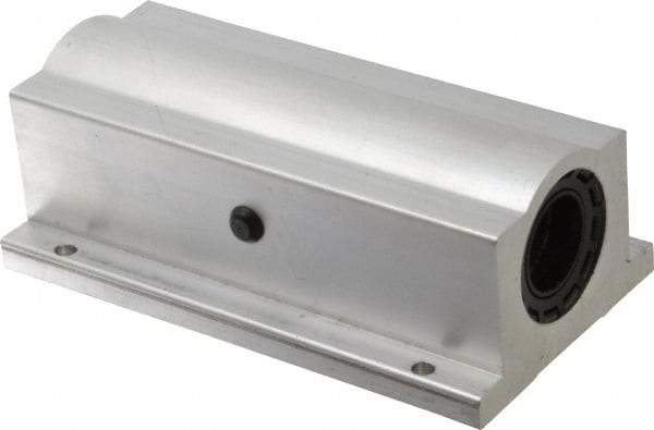 Thomson Industries - 1" Inside Diam, 1900/3800 Lbs. Dynamic Capacity, Closed Twin Pillow Block Linear Bearing - 2.19" Overall Height x 3-1/4" Overall Width - Caliber Tooling