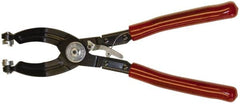 Mag-Mate - 10-1/2" OAL, Hose Clamp Pliers - 45° Jaw, Vinyl Coated Handles - Caliber Tooling