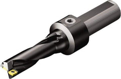 Sandvik Coromant - 4.488" Max Drill Depth, 3xD, 1.437" Diam, Indexable Insert Drill - 2 Inserts, 1-1/2" Shank Diam, Flange Shank - Caliber Tooling