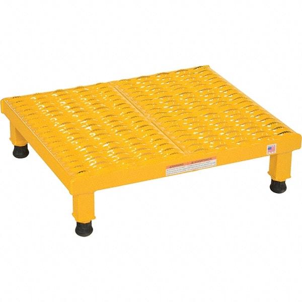 Vestil - 5" High x 19" Wide x 24" Deep, Yellow Step Stand - Steel, 500 Lb Capacity - Caliber Tooling