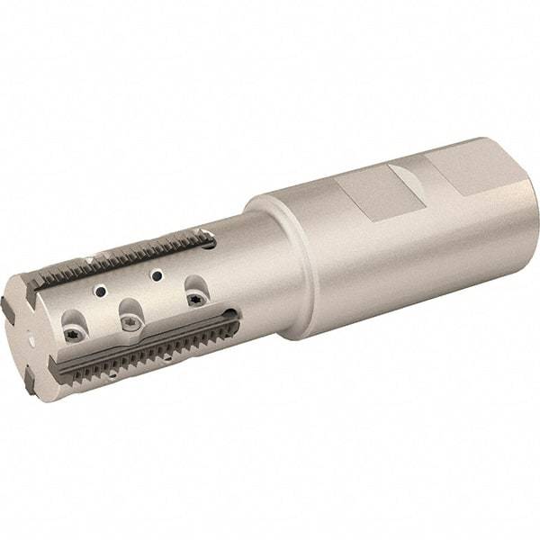 Vargus - 1.181" Cut Diam, 3.15" Max Depth of Cut, 1-1/4" Shank Diam, Internal/External Indexable Thread Mill - Insert Style 40L, 3 Inserts, Toolholder Style RTMC, 5.354" OAL - Caliber Tooling