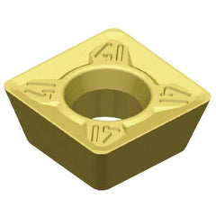 Kennametal - SDMT32.5 41 Grade X500 Carbide Milling Insert - TiN/TiC/TiN Finish, 0.156" Thick, 3/8" Inscribed Circle, 0.031" Corner Radius - Caliber Tooling