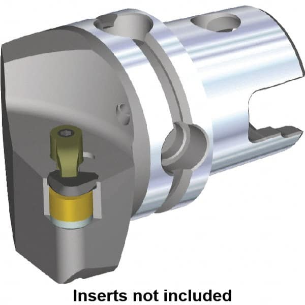 Kennametal - Left Hand Cut, Size KM63, RN.. Insert Compatiblity, Modular Turning & Profiling Cutting Unit Head - 43mm Ctr to Cutting Edge, 60mm Head Length, Through Coolant - Caliber Tooling