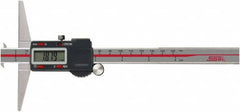 SPI - 0" to 8" Electronic Depth Gage - 0.0015" Accuracy, 0.0005" Resolution, 4" Base Length - Caliber Tooling