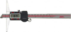 SPI - 0" to 6" Electronic Depth Gage - 0.001" Accuracy, 0.0005" Resolution, 4" Base Length - Caliber Tooling