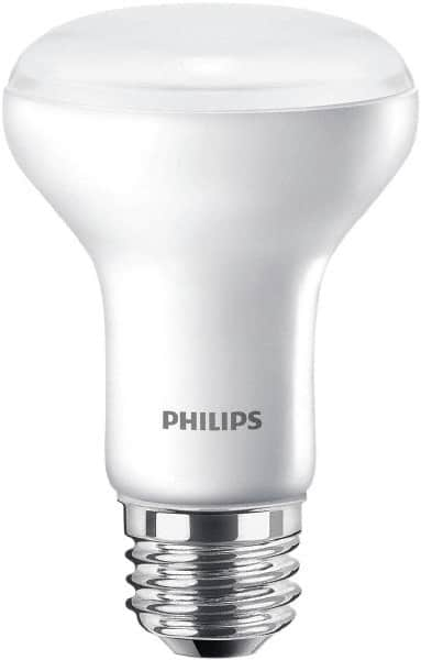 Philips - 6 Watt LED Flood/Spot Medium Screw Lamp - 2,700°K Color Temp, 450 Lumens, 120 Volts, Dimmable, Shatter Resistant, R20, 25,000 hr Avg Life - Caliber Tooling