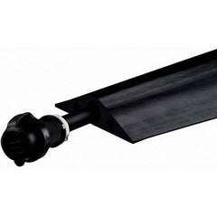 Checkers - 3 Channel 5" Long, 3/4" Max Compatible Cable Diam, Black Rubber On Floor Cable Covers - Caliber Tooling