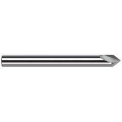 Engraving Cutter: 600 °, 3/8″ Dia, Pointed, Solid Carbide Uncoated, 0.32″ LOC, 3/8″ Shank, 2-1/2″ OAL, 2 Flutes, Use on Ferrous & Non-Ferrous Metals