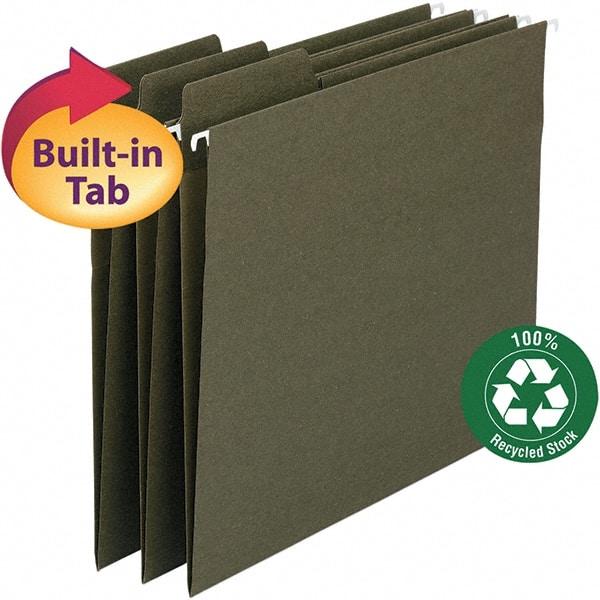 SMEAD - 12-1/4 x 9-1/2", Letter Size, Standard Green, Hanging File Folder - 11 Point Stock, 1/3 Tab Cut Location - Caliber Tooling