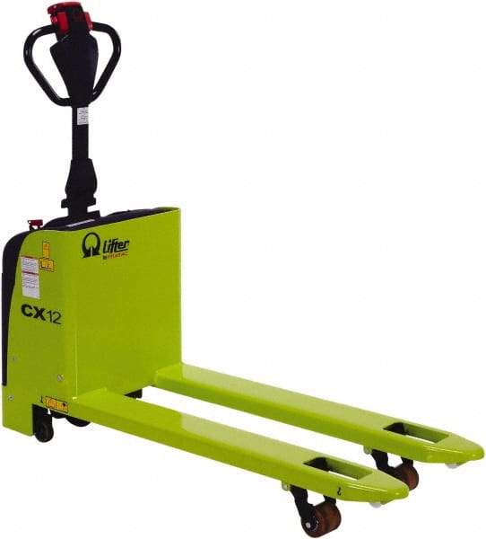 Vestil - 2,500 Lb Capacity, 7-7/8" Lift Hand Pallet Truck - 3-3/8" Min Lift Height, 45" Fork Length x 20" Fork Width, 20-1/2" Overall Width - Caliber Tooling