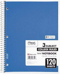 Mead - 120 Sheet, 8-1/2 x 11", College Ruled Spiral Bound Notebook - Assorted Colors - Caliber Tooling