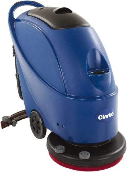 Clarke - 20" Cleaning Width, Battery Powered Floor Scrubber - 0.75 hp, 160 RPM, 10.5 Gal Tank Capacity - Caliber Tooling