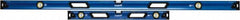 Empire Level - 32" & 78" Long 3 Vial Box Beam Level - Metal, Blue, 1 Level & 2 Plumb Vials - Caliber Tooling