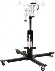 Omega Lift Equipment - 1,000 Lb Capacity Pedestal Transmission Jack - 36 to 73-1/8" High, 34-1/2" Chassis Width x 34-3/8" Chassis Length - Caliber Tooling