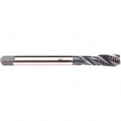 Emuge - 7/8-9 UNC 4 Flute 2B/3B Modified Bottoming Spiral Flute Tap - High Speed Steel, NE2 Finish, 5.512" OAL, Right Hand Flute, Right Hand Thread, Series CU533200 - Caliber Tooling