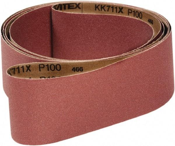 VSM - 3" Wide x 24" OAL, 40 Grit, Aluminum Oxide Abrasive Belt - Aluminum Oxide, Coarse, Coated, X Weighted Cloth Backing, Wet/Dry, Series KK711X - Caliber Tooling