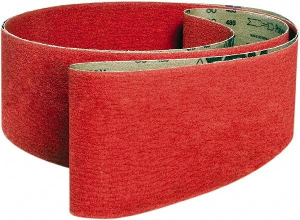VSM - 1" Wide x 30" OAL, 36 Grit, Ceramic Abrasive Belt - Ceramic, Coarse, Coated, X Weighted Cloth Backing, Wet/Dry - Caliber Tooling