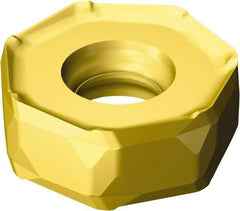 Sandvik Coromant - 745R2109 H50 Grade 4240 Carbide Milling Insert - TiCN/Al2O3/TiN Finish, 9mm Thick, 21mm Inscribed Circle, 1mm Corner Radius