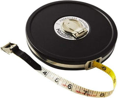 Keson - 100' x 1/2" Tape Measure - 1/8, 1/10 & 1/100" Graduation - Caliber Tooling