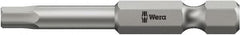 Wera - 0.2188" Hex Bit - 1/4" Hex Drive, 6" OAL - Caliber Tooling