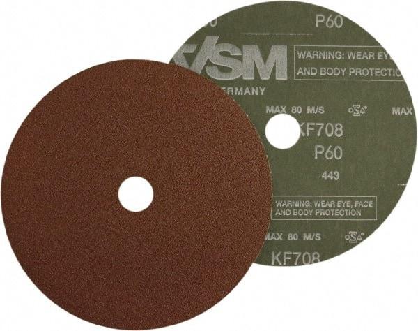 VSM - 9-1/4" Diam 7/8" Hole 24 Grit Fiber Disc - Coarse Grade, Aluminum Oxide, 6,000 Max RPM - Caliber Tooling