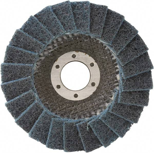 Camel Grinding Wheels - 180 Grit, 4-1/2" Disc Diam, 7/8" Center Hole, Type 29 Silicon Carbide Flap Disc - 13,300 Max RPM, Non-Woven Backing, Arbor Attaching System, Non-Woven - Caliber Tooling