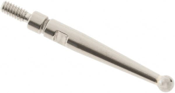 SPI - 2mm Ball Diam, Carbide, Ball Test Indicator Contact Point - 0.688" Contact Point Length, Use with Interapid Test Indicators - Caliber Tooling