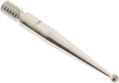 SPI - 1mm Ball Diam, Carbide, Ball Test Indicator Contact Point - 13/16" Contact Point Length, Use with Starrett Test Indicators - Caliber Tooling