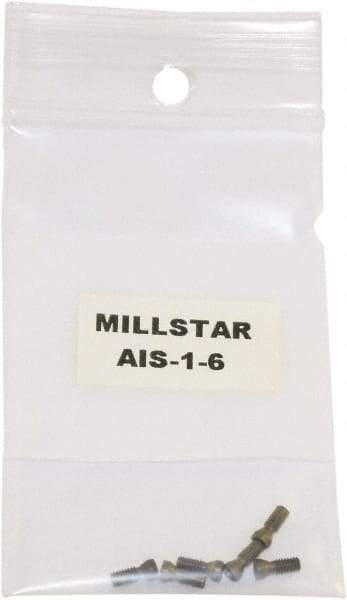 Millstar - Torx Insert Screw for Indexable Milling Cutters & Modular Heads - M12 Thread, Industry Std AIS-1-6, For Use with End Mills & Milling Heads - Caliber Tooling