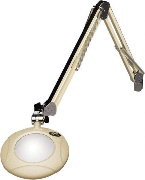 O.C. White - 43 Inch, Spring Suspension, Clamp on, LED, White, Magnifying Task Light - 8 Watt, 7.5 and 15 Volt, 2x Magnification, 5 Inch Long - Caliber Tooling