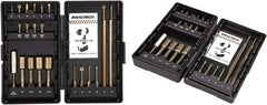 VEGA Industries - 21 Piece, Impact Driver Bit Set - #1 to #3, 1/4" Hex Drive, Phillips, Square, Torx Point - Caliber Tooling