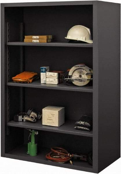 Durham - 3 Shelves, 2,550 Lb Capacity, Closed Shelving System - 48" Wide x 18" Deep x 60" High, Gray - Caliber Tooling