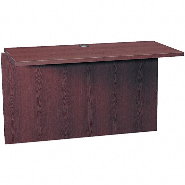 Hon - Woodgrain Laminate Return/Bridge Shell Desk - 47" Wide x 24" Deep x 29-1/2" High, Mahogany - Caliber Tooling