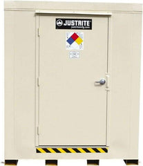 Justrite - 6 Drum, 105 Gal Sump Capacity, Locker - 7.91' Long x 5-1/2' Wide x 8.08' High, Galvanized Steel - Caliber Tooling