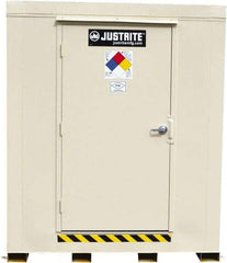 Justrite - 2 Drum, 75 Gal Sump Capacity, Locker - 6' Long x 3-1/2' Wide x 6.25' High, Galvanized Steel - Caliber Tooling