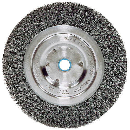 ‎Vortec Pro 6″ Narrow Face Crimped Wire Wheel, .008″ Steel Fill, 5/8″-1/2″ Arbor Hole, Retail Pack - Caliber Tooling