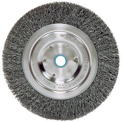 ‎Vortec Pro 6″ Narrow Face Crimped Wire Wheel, .008″ Steel Fill, 5/8″-1/2″ Arbor Hole, Retail Pack - Caliber Tooling