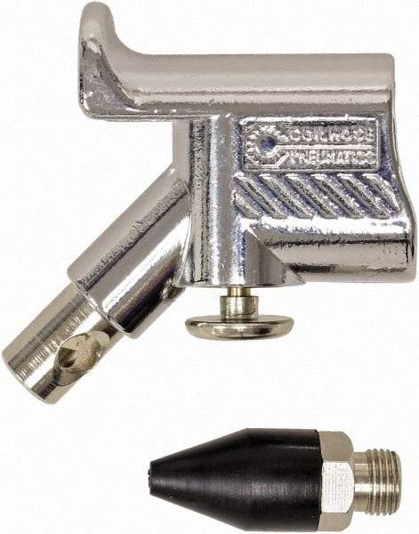 Coilhose Pneumatics - Pocket Blow Gun Kit - 1/4 NPT Inlet, 150 Max psi, Chrome Plated Zinc Hose - Caliber Tooling