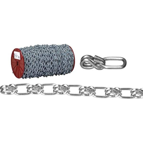 Weldless Chain; Load Capacity (Lb. - 3 Decimals): 485; Type: Single Loop Chain; Trade Size: #4/0; Chain Diameter (Decimal Inch): 0.1600; Inside Length: 1.8 in; 1.8 mm; Finish/Coating: Zinc-Plated; Inside Length (Decimal Inch): 1.8 in; 1.8 mm; Load Capacit