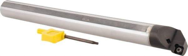 Hertel - 1.2" Min Bore Diam, 12" OAL, 1" Shank Diam, E16SCLPL3 Indexable Boring Bar - 6" Max Bore Depth, CP.. Insert, Screw-On Holding Method - Caliber Tooling