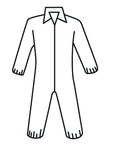 Micropourus Coverall w/ Zipper Front, Collar, Elastic Wrists & Ankles X-Large - Caliber Tooling