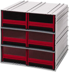 Quantum Storage - 6 Drawer, 6 Compartment, Small Parts Drawer Cabinet System - 11-3/8" Deep x 11-3/4" Wide x 11" High - Caliber Tooling