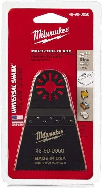 Milwaukee Tool - Rotary Multi-Material Blade - 2-1/2" Cutting Diam, Black Oxide Finish, Use with Milwaukee Multi-Tool - Caliber Tooling