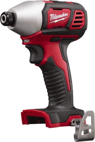 Milwaukee Tool - 18 Volt, 1/4" Drive, 125 Ft/Lb Torque, Cordless Impact Driver - Pistol Grip Handle, 2750 RPM, Lithium-Ion, Bare Tool - Caliber Tooling