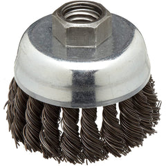‎Vortec Pro 2-3/4″ Knot Wire Cup Brush, .020″ Steel Fill, M14 × 2.0 Nut, Retail Pack - Caliber Tooling