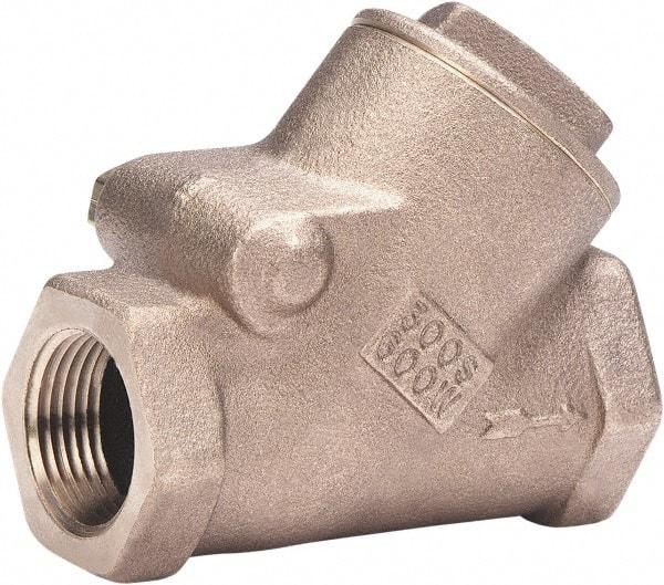 Milwaukee Valve - 3/4" Bronze Check Valve - Check Valve, Threaded (NPT), 600 WOG - Caliber Tooling